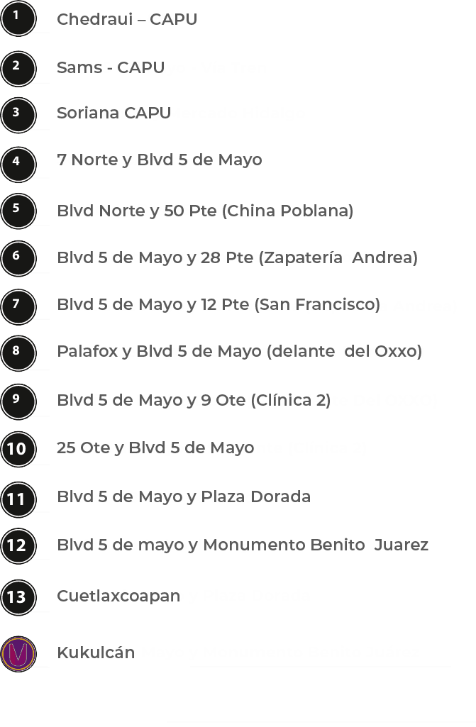 Recorrido CAPU